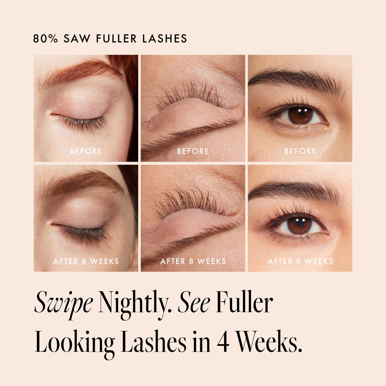 Flacon rose Borboleta Lash Serum prêt à l’emploi