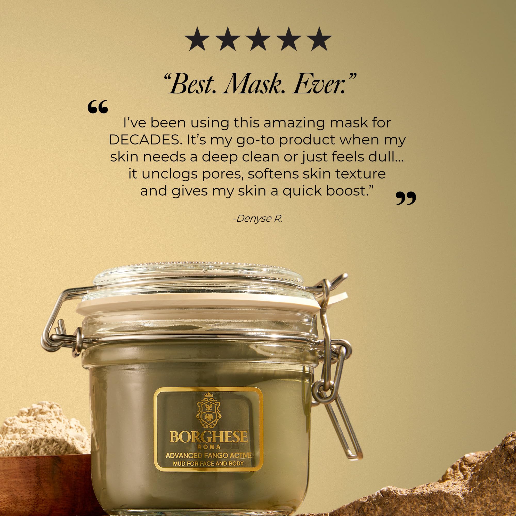Extraits de ginseng sibérien et chaga Borghese défendent la peau.