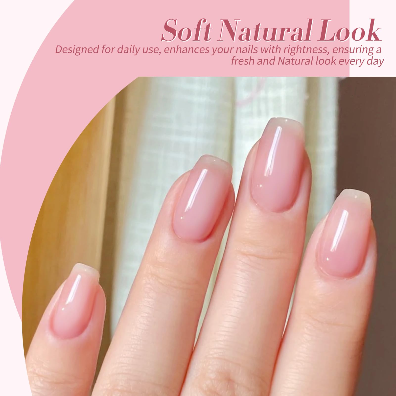 Born Pretty – application facile du vernis gel rose translucide