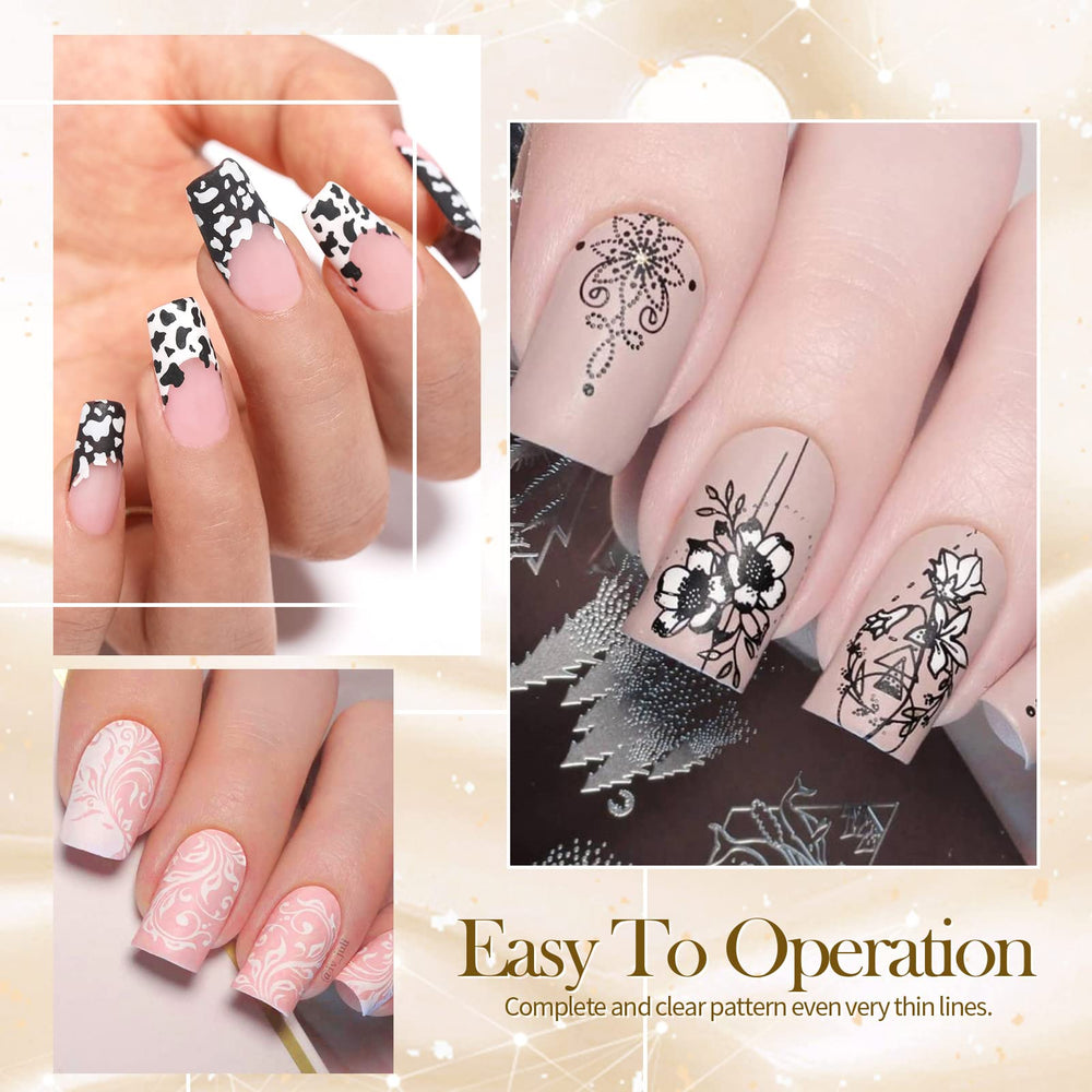 Application rapide des motifs sur ongles grâce au stamping Born Pretty.