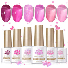Born Pretty Jelly Pink : bouteille Vernis Gel translucide, effet clair et élégant.