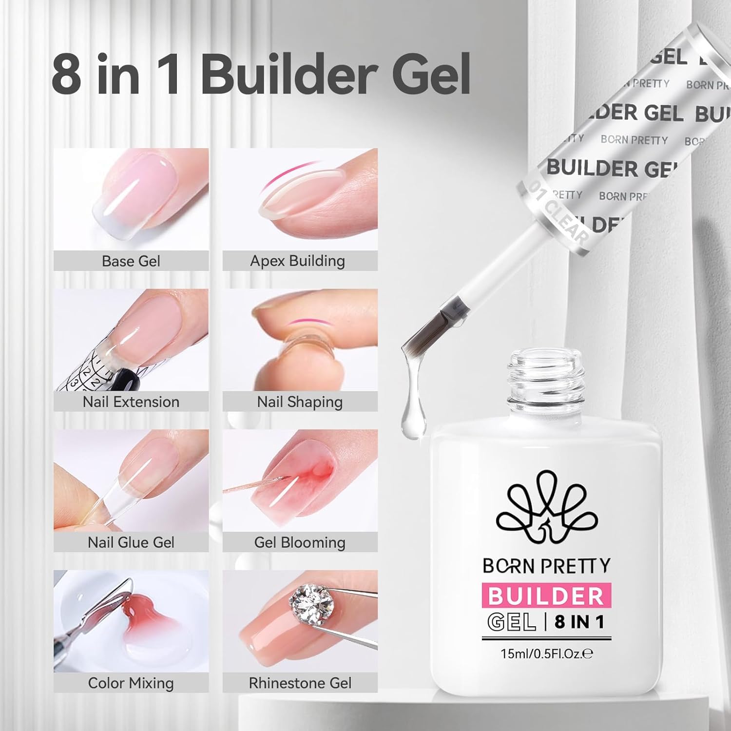 Application facile et sculpture des ongles avec Born Pretty Builder Gel