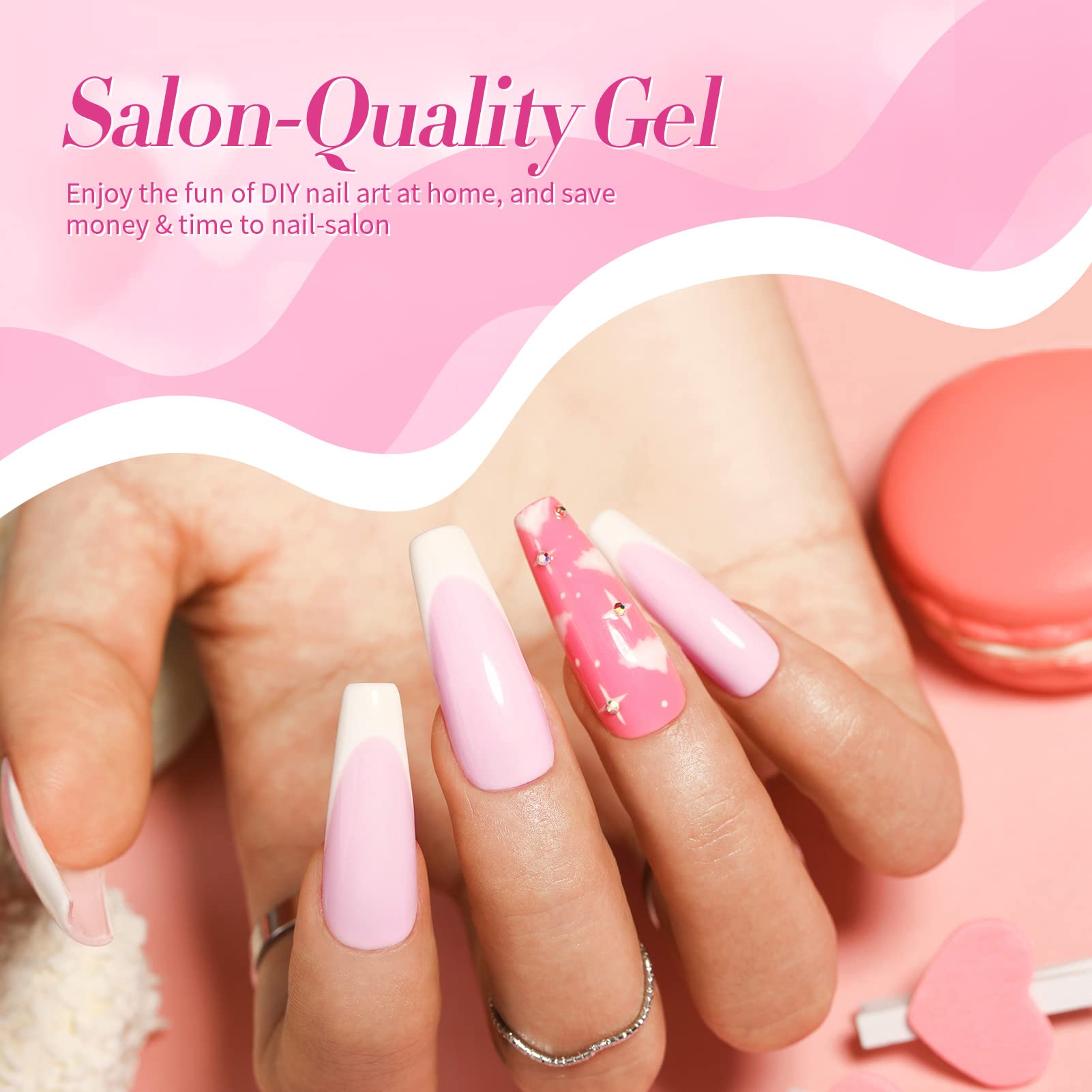 Coffret cadeau Born Pretty contenant six vernis gel pastel.