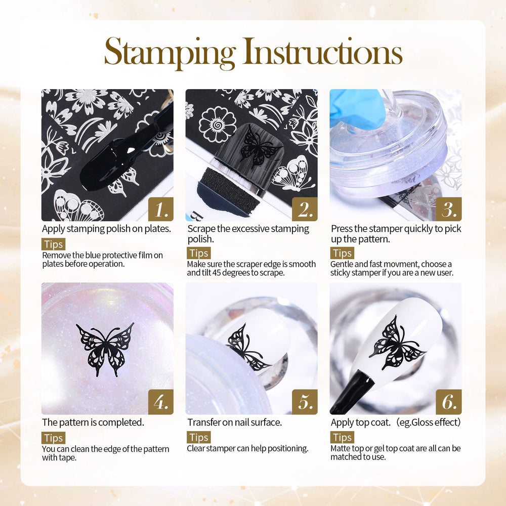 Conseils d’utilisation pour éviter les bavures avec Born Pretty stamping.