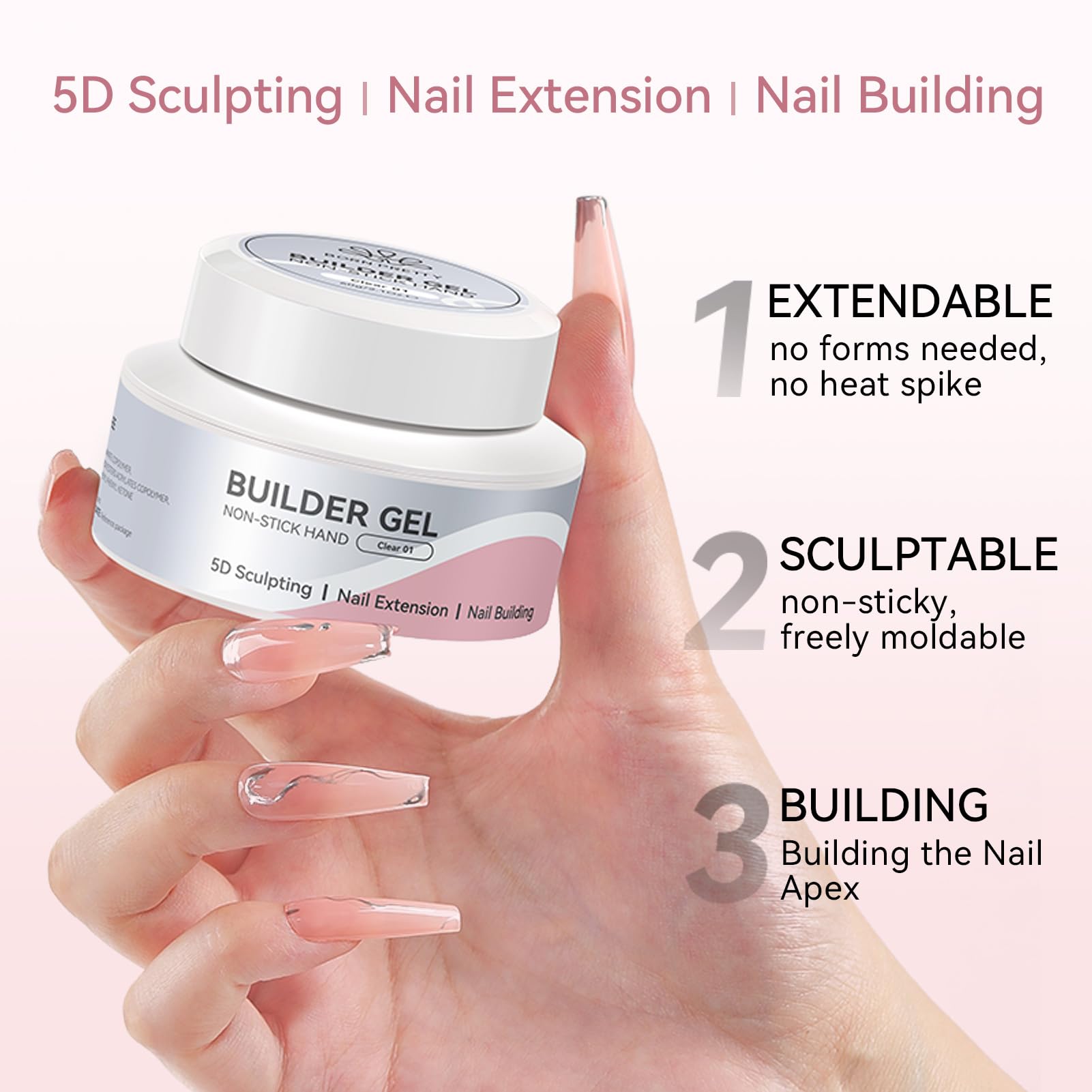 Extension 3D Born Pretty facilite le façonnage rapide des ongles.