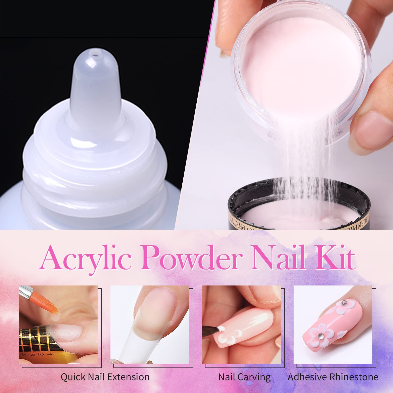 Born Pretty extensions-ongles-48-tips: supports polyvalents pour différentes formes.