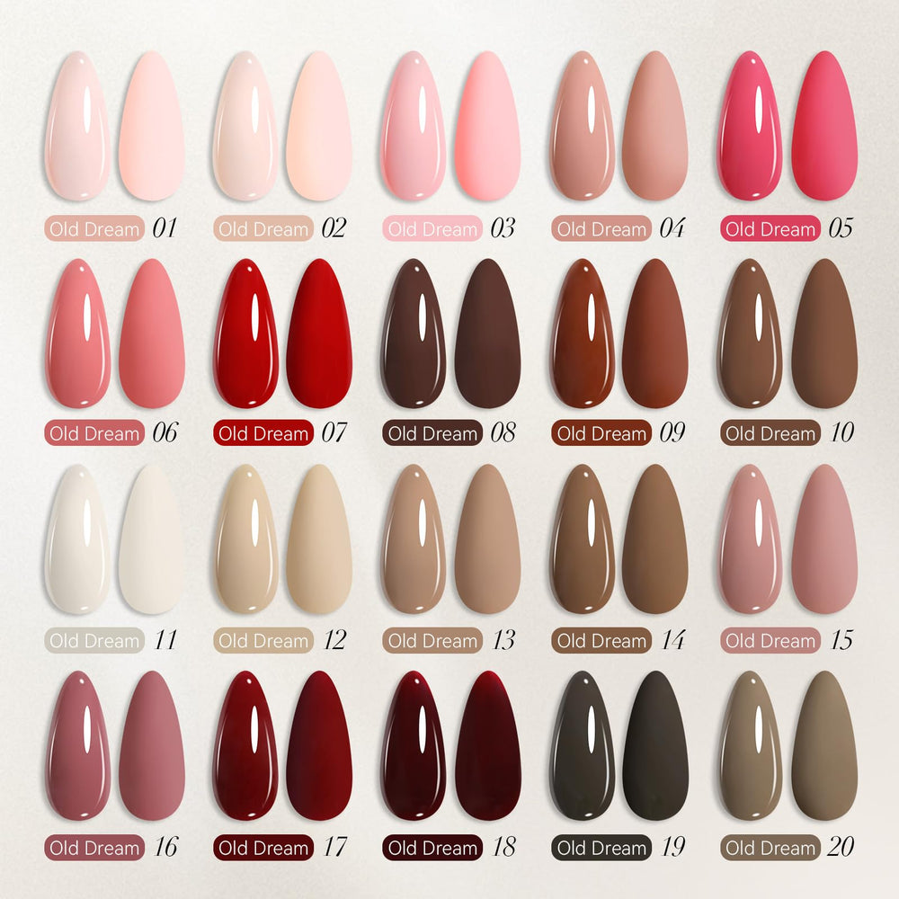 Born Pretty fall/winter color collection includes nude, pink, brown, burgundy shades
