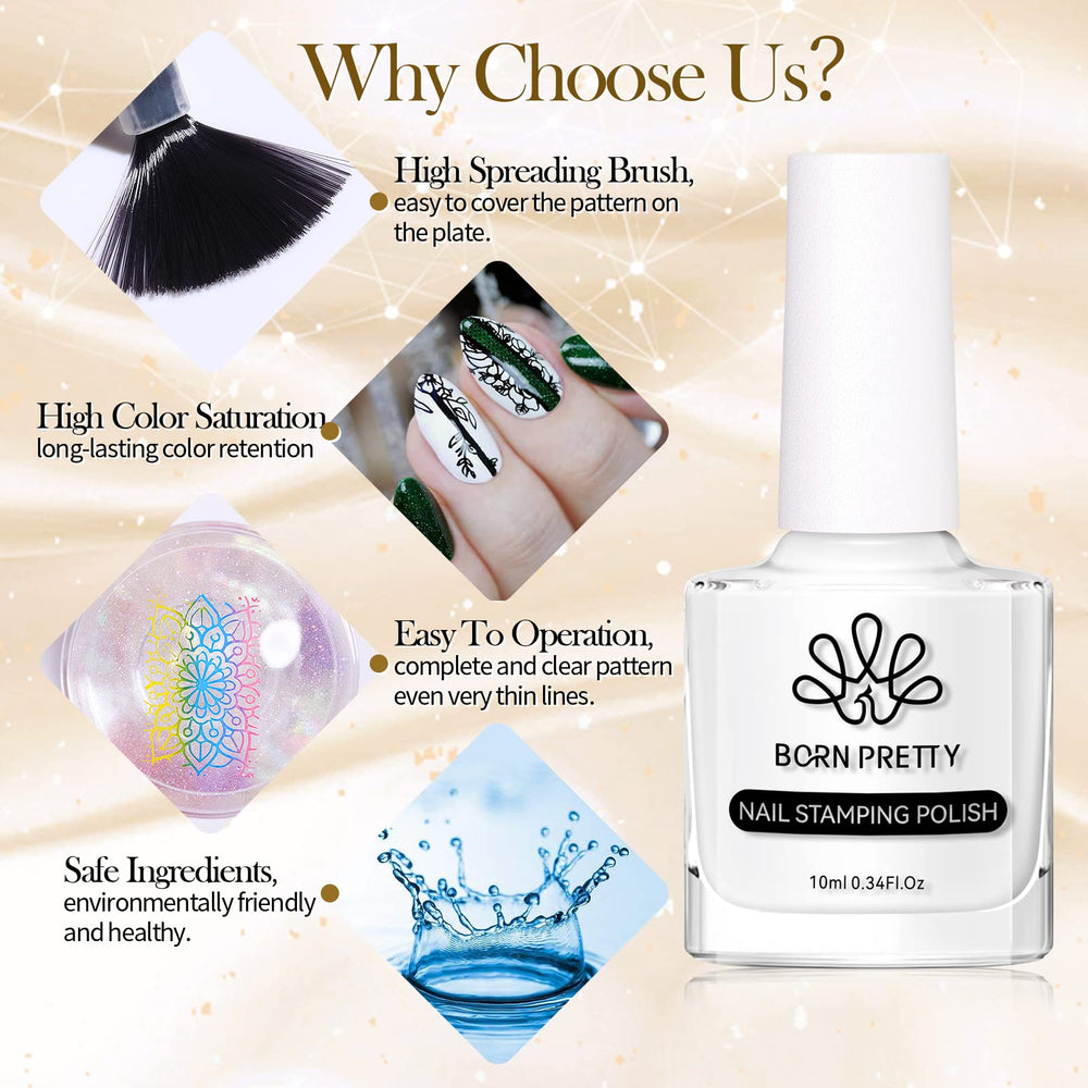 Formule écologique pour stamping Born Pretty sans substances toxiques.