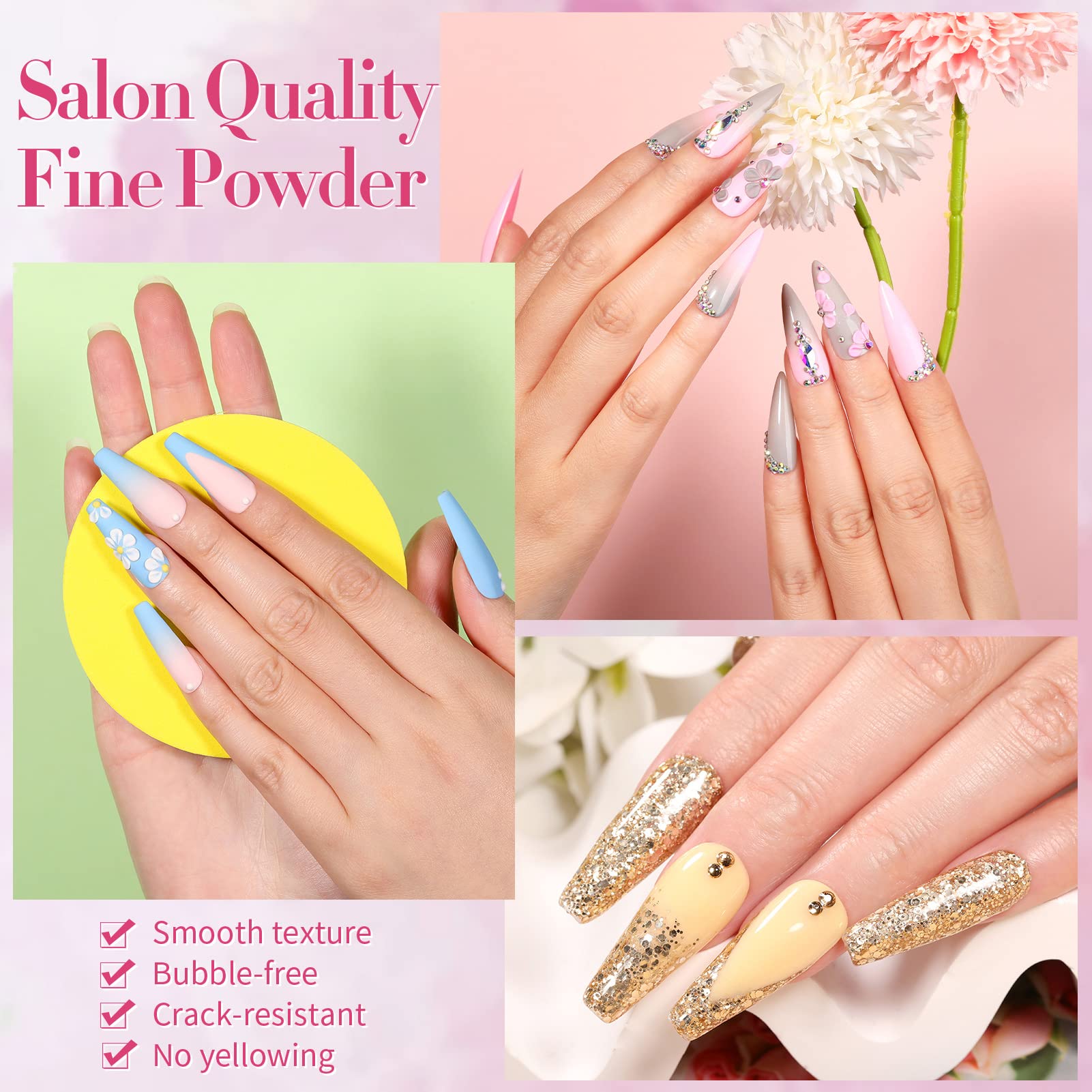 Born Pretty Formule saine – poudre acrylique sans lampe et soins des ongles