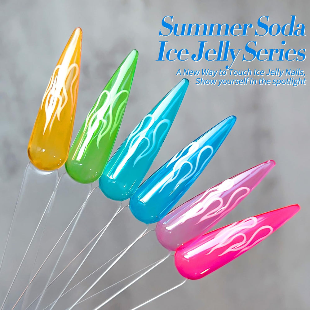 BORN PRETTY Jelly Gel Neon jaune, flacon translucide et teinte pep.