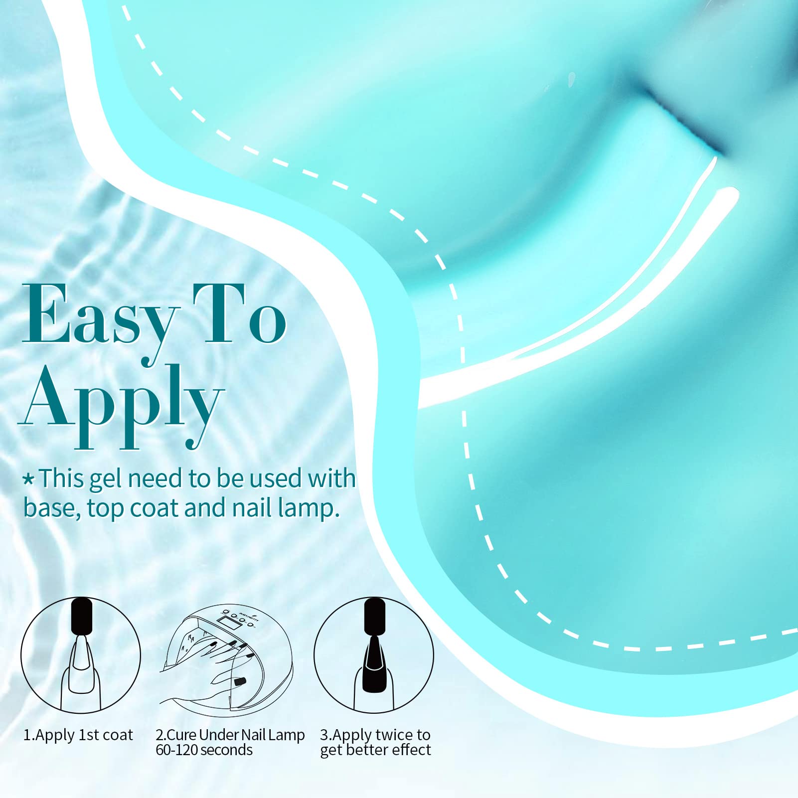 Born Pretty Jelly Gel clair – rendu verre élaboré sans surcharge