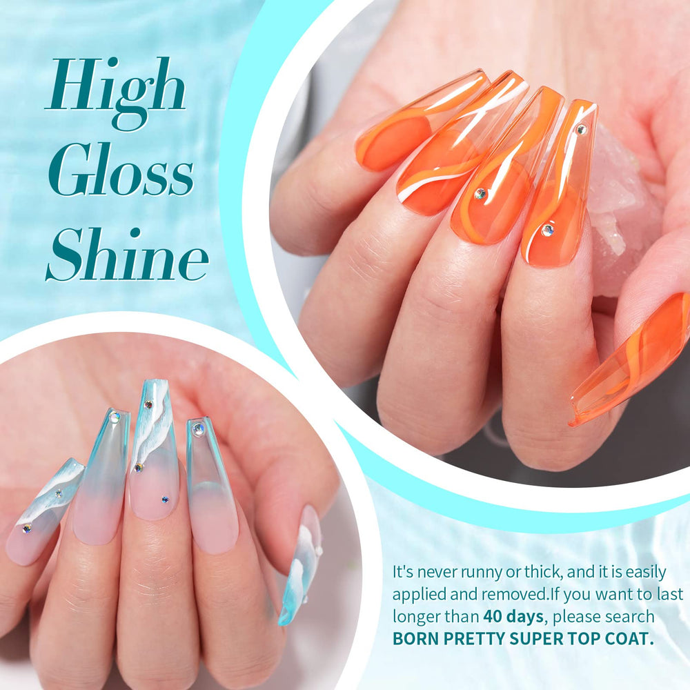 Born Pretty Jelly Gel vert pastel – effet translucide élégant