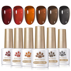 Vernis jelly gel Born Pretty Ambre – teinte lumineuse prête à l’application