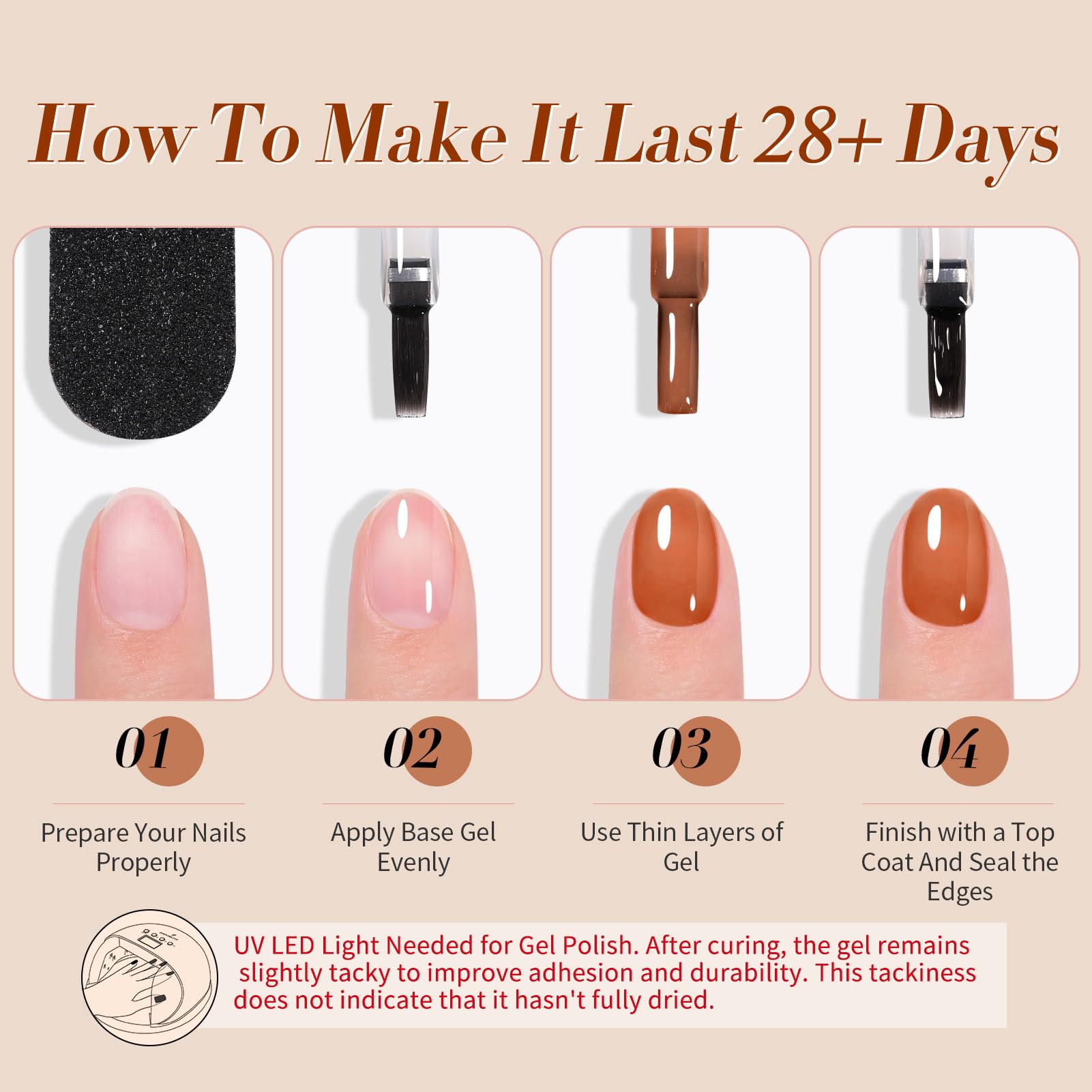 Coffret Born Pretty – six flacons jelly gel, cadeau idéal pour la manucure maison