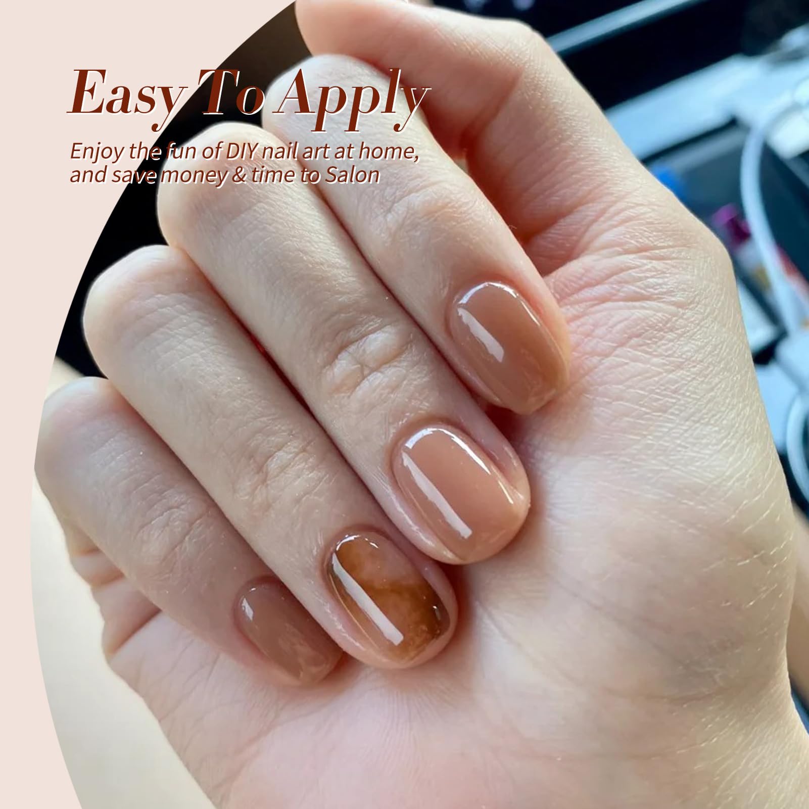 Gamme Born Pretty jelly gel: ensemble pratique de 6 bouteilles pour varier les styles.
