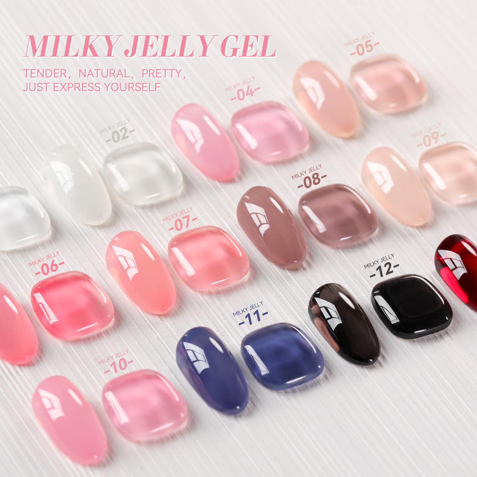 Finition brillante et longue tenue avec Jelly Nude Born Pretty.