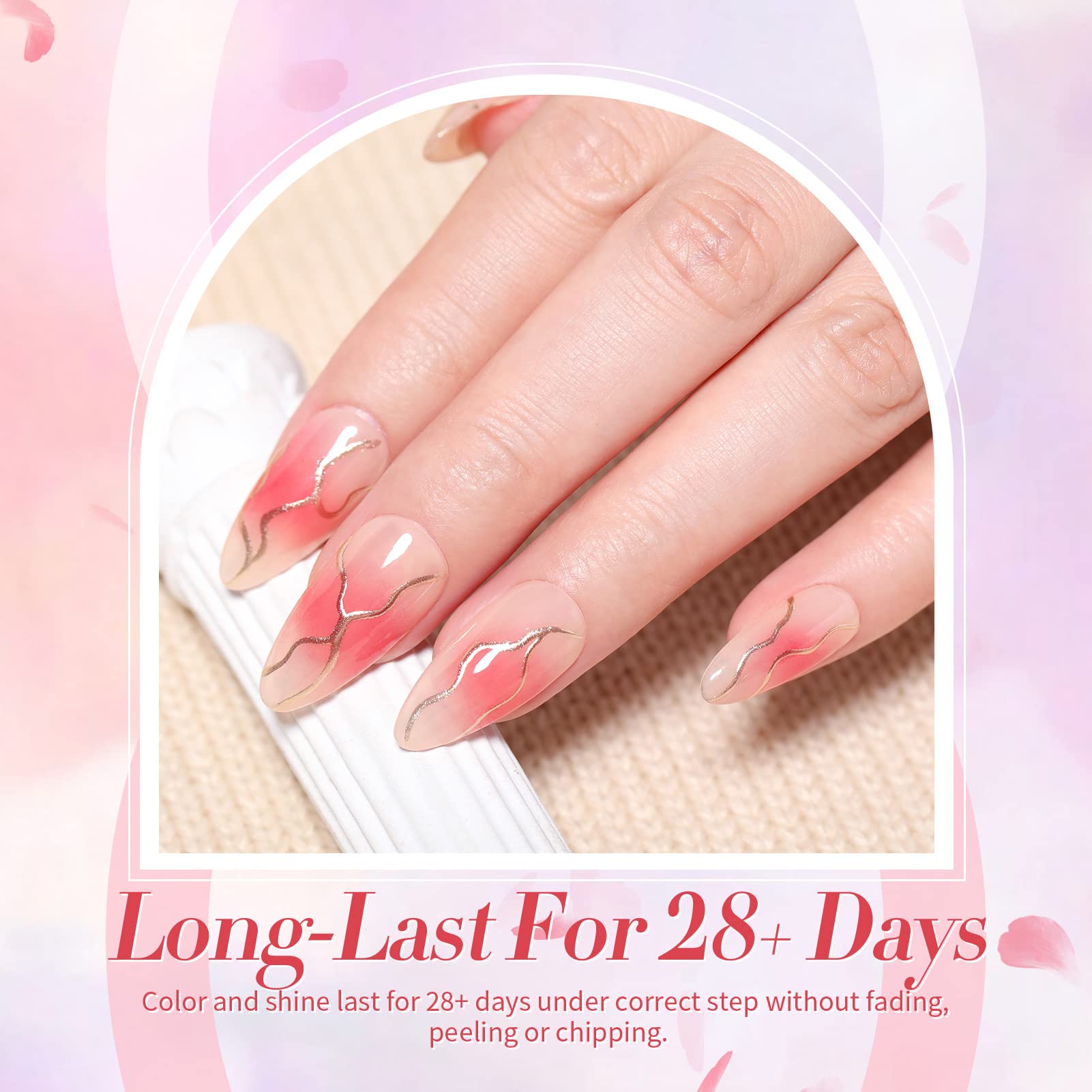 Born Pretty, couche 3 du gel pour effet plus opaque.