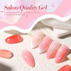 Born Pretty, échantillons couleur rosé translucide pour tester l'effet.