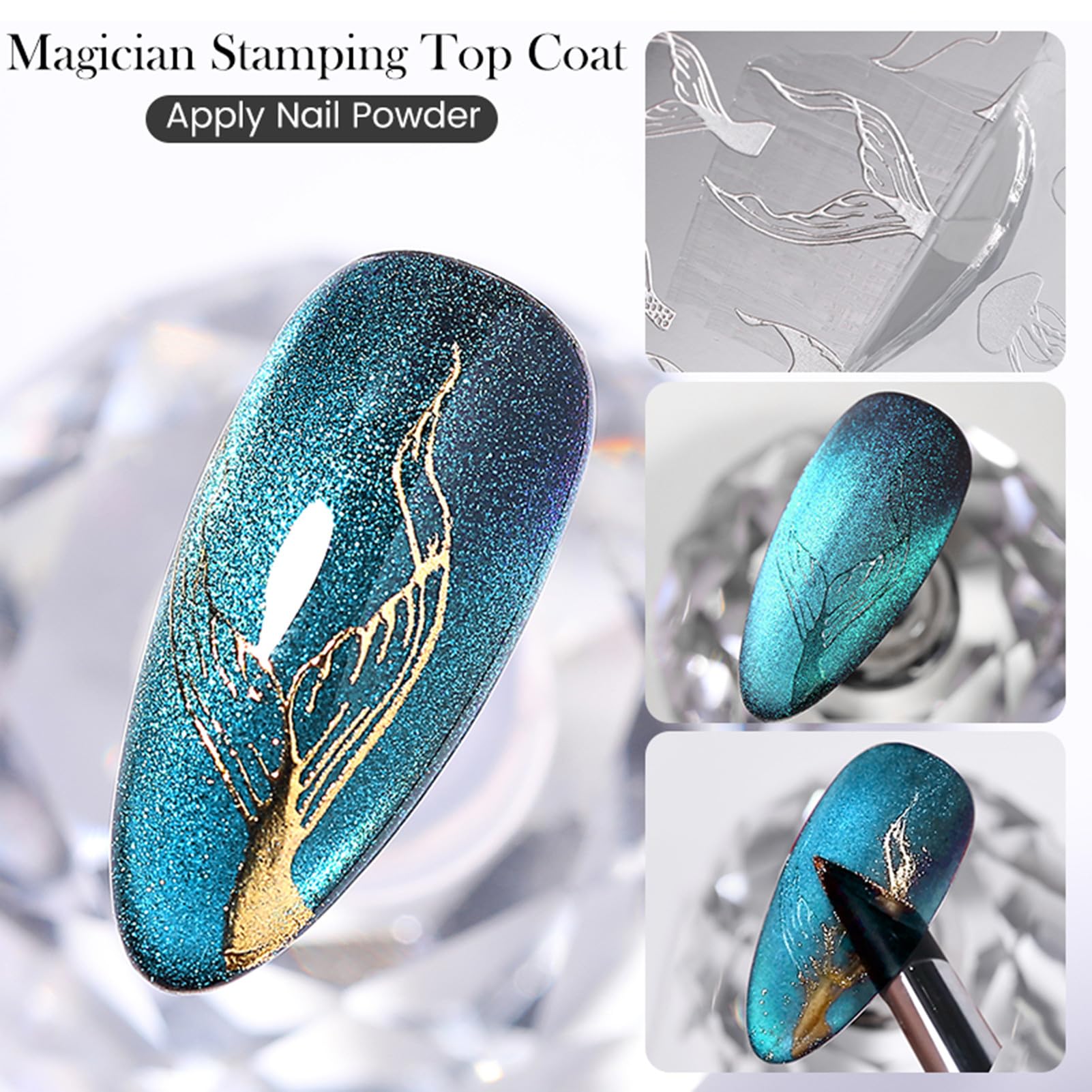 Born Pretty Magician Stamping Top Gel – fini brillant longue tenue sur ongles