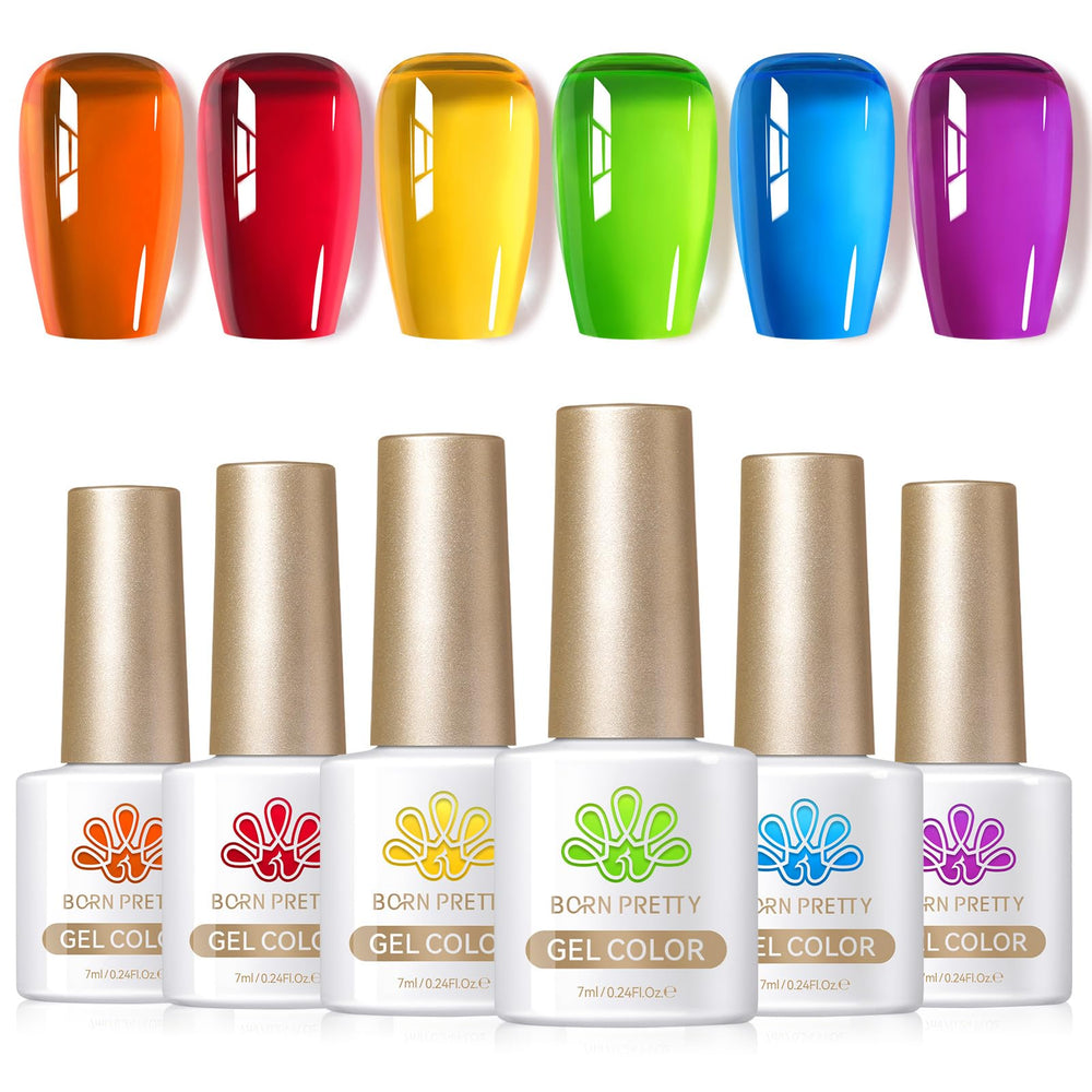 Born Pretty Neon Jelly rouge sang: vernis lumineux prêt pour une manucure durable.