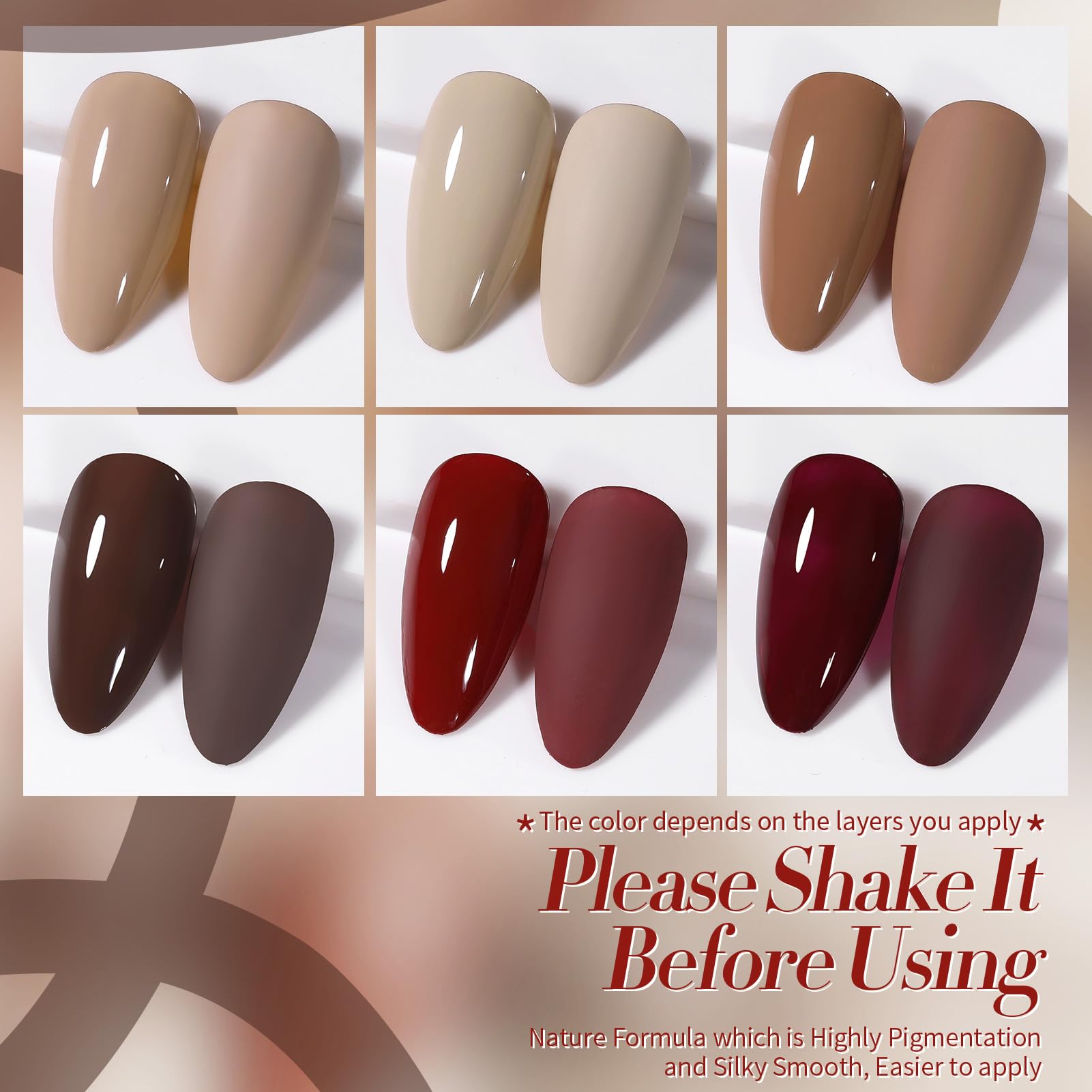 Teinte caramel brûlé Born Pretty Gel pour chaleur