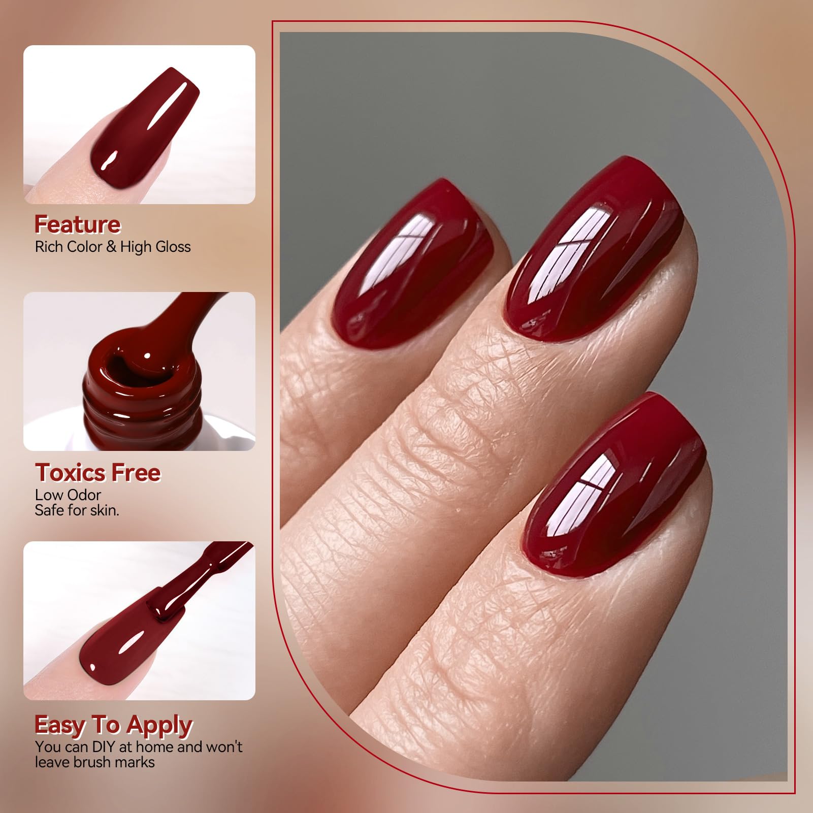 Teinte chocolat-brun Born Pretty Gel pour profondeur