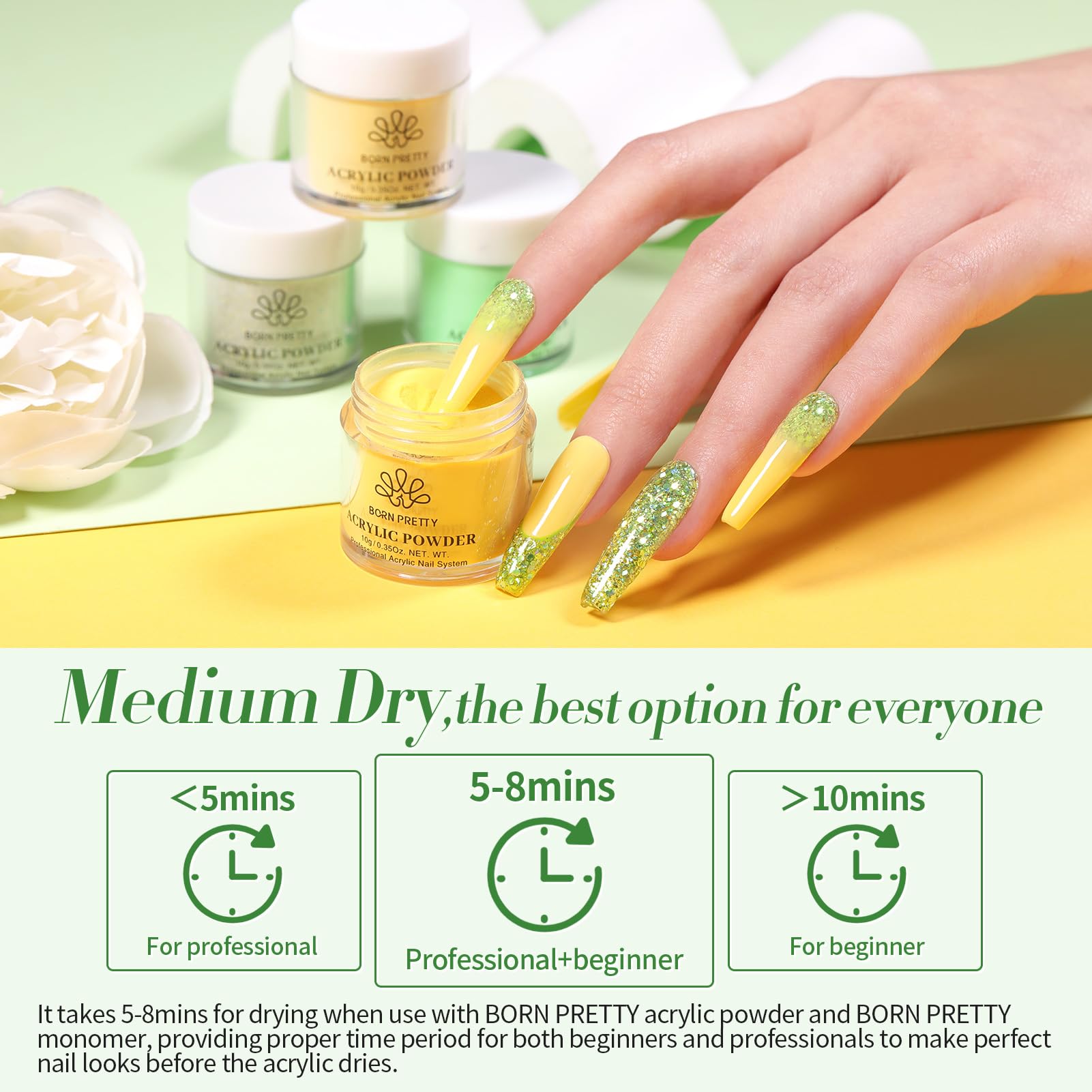 Paillettes scintillantes Born Pretty sur les ongles pour brillance