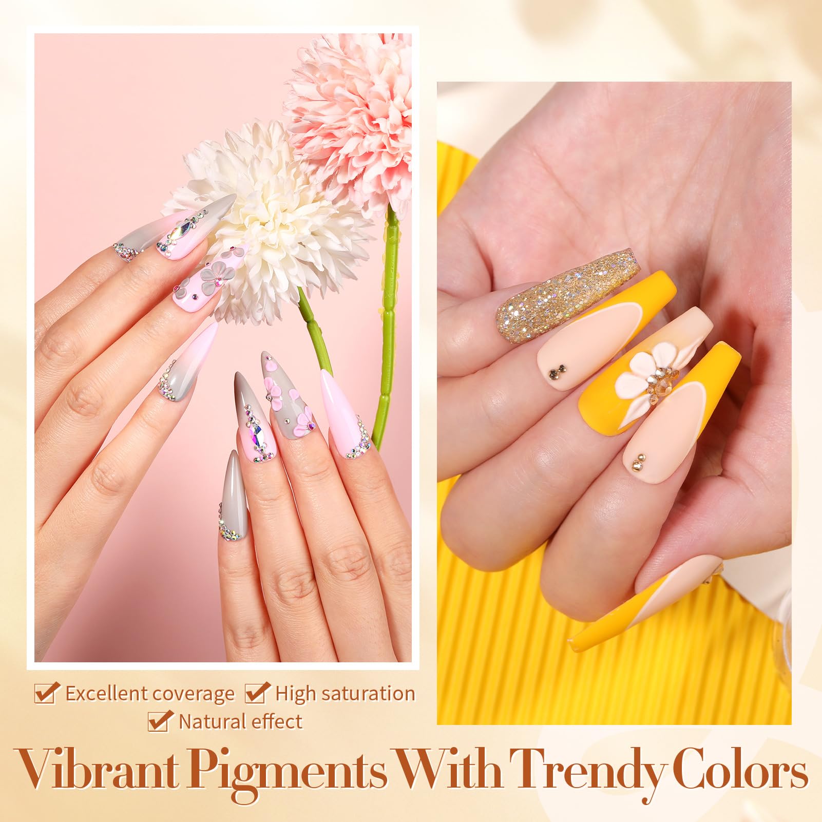 Born Pretty – couleurs vives et brillantes idéales pour des designs 3D et extensions.