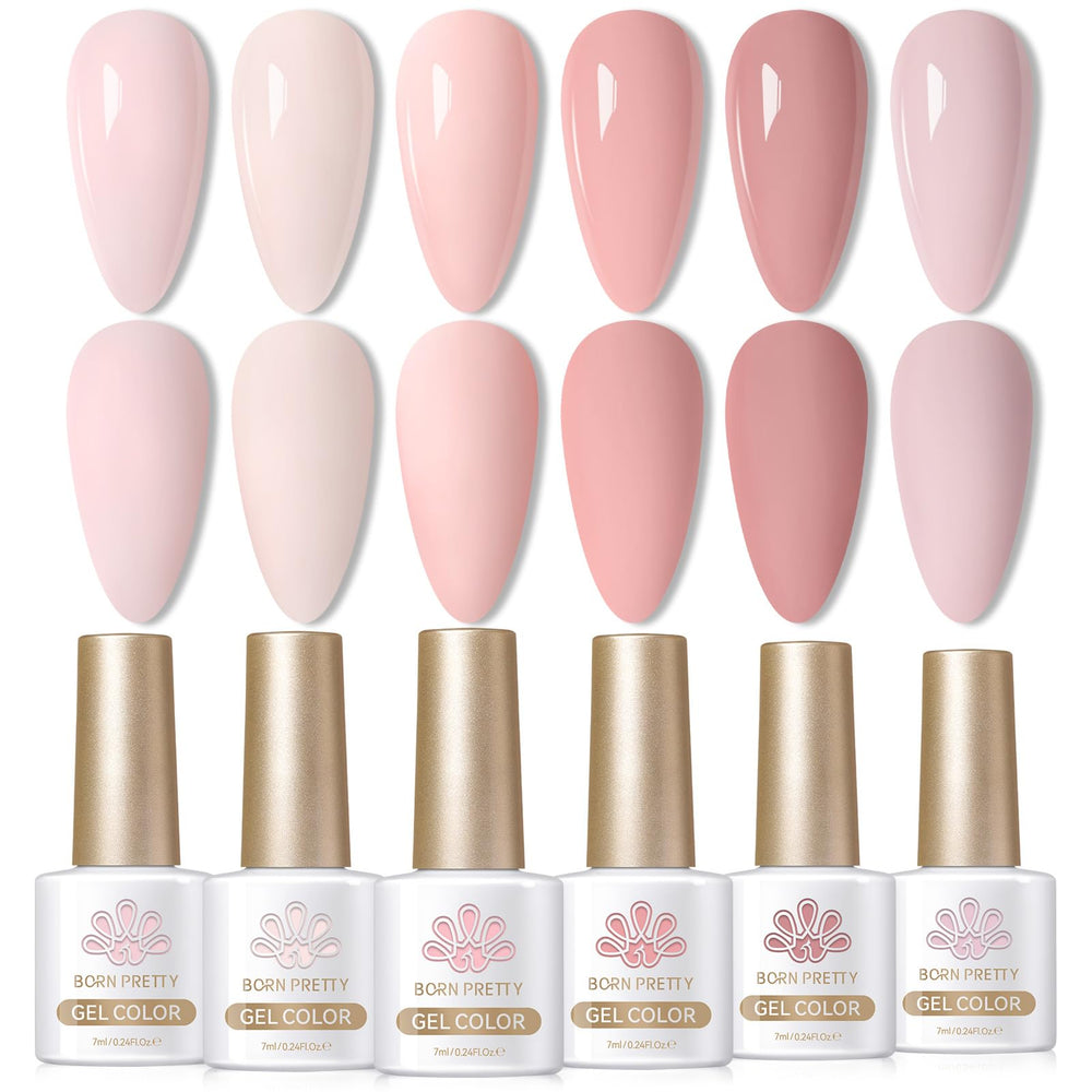Born Pretty Pink Gel Nail Polish Set, six teintes roses, pour varier votre manucure.
