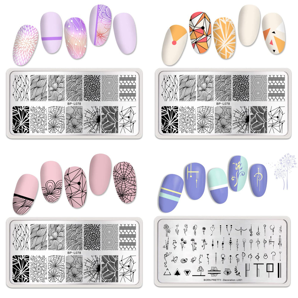 Plaque Born Pretty flocons-neige pour des designs hivernaux glamour.