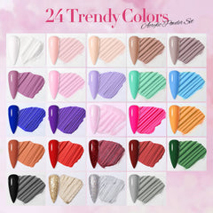Born Pretty Poudre Acrylique 24 couleurs sur ongles – finition vive et longue tenue