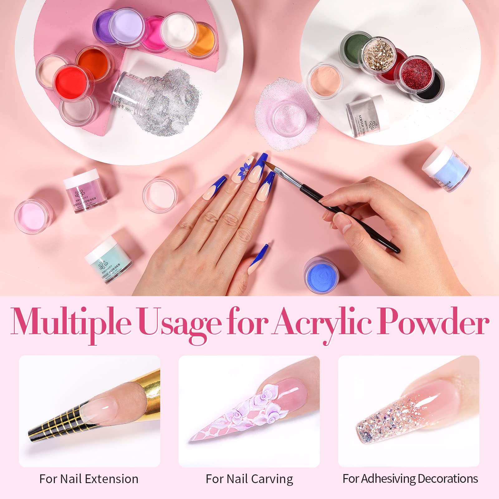 Born Pretty Poudre Acrylique sans lampe – application rapide et sans cuisson