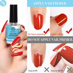 Kit préparation ongles sans acide, duo pratique pour gel et acrylique.