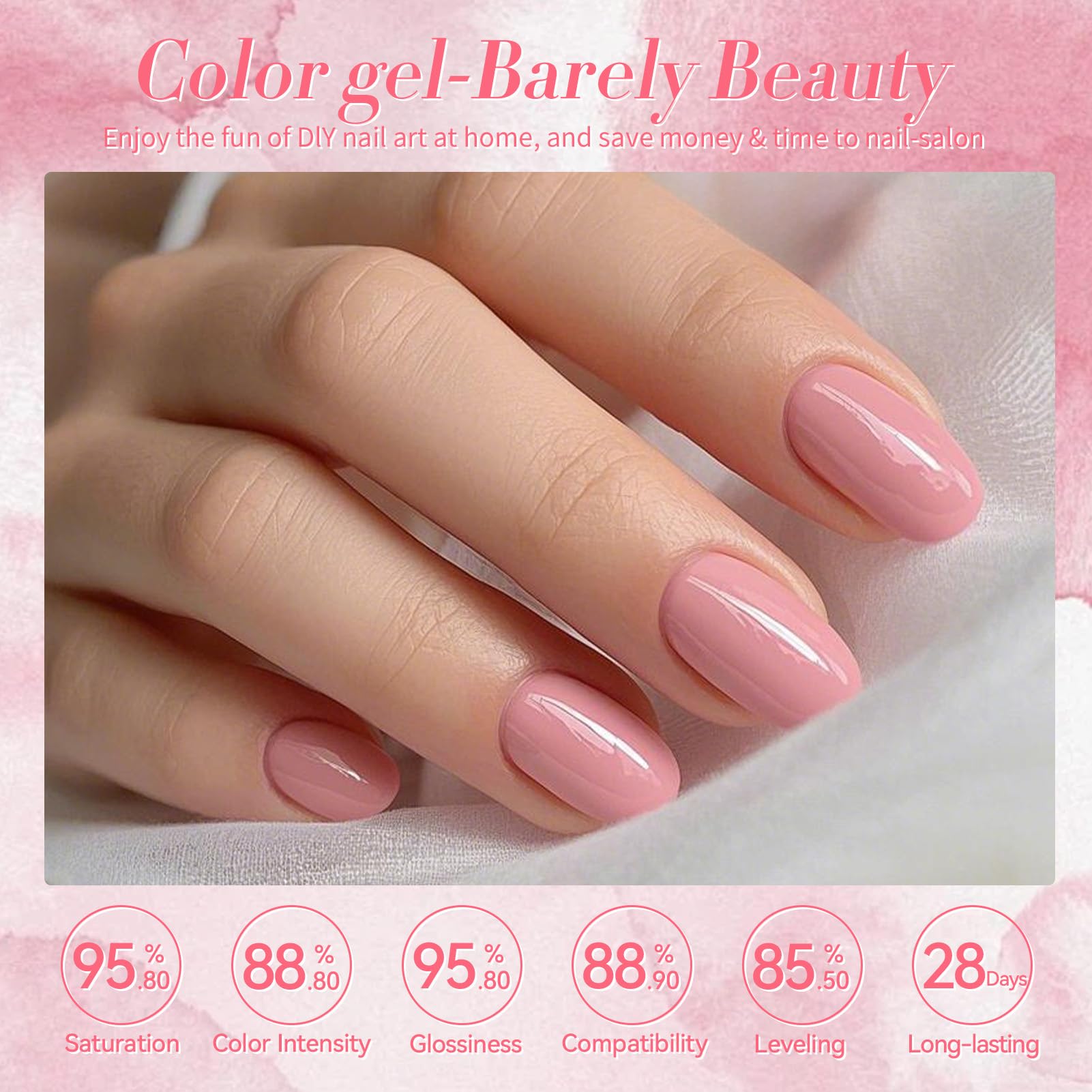 Vernis gel Born Pretty Rose Intense – teinte rose soutenue pour un look élégant.