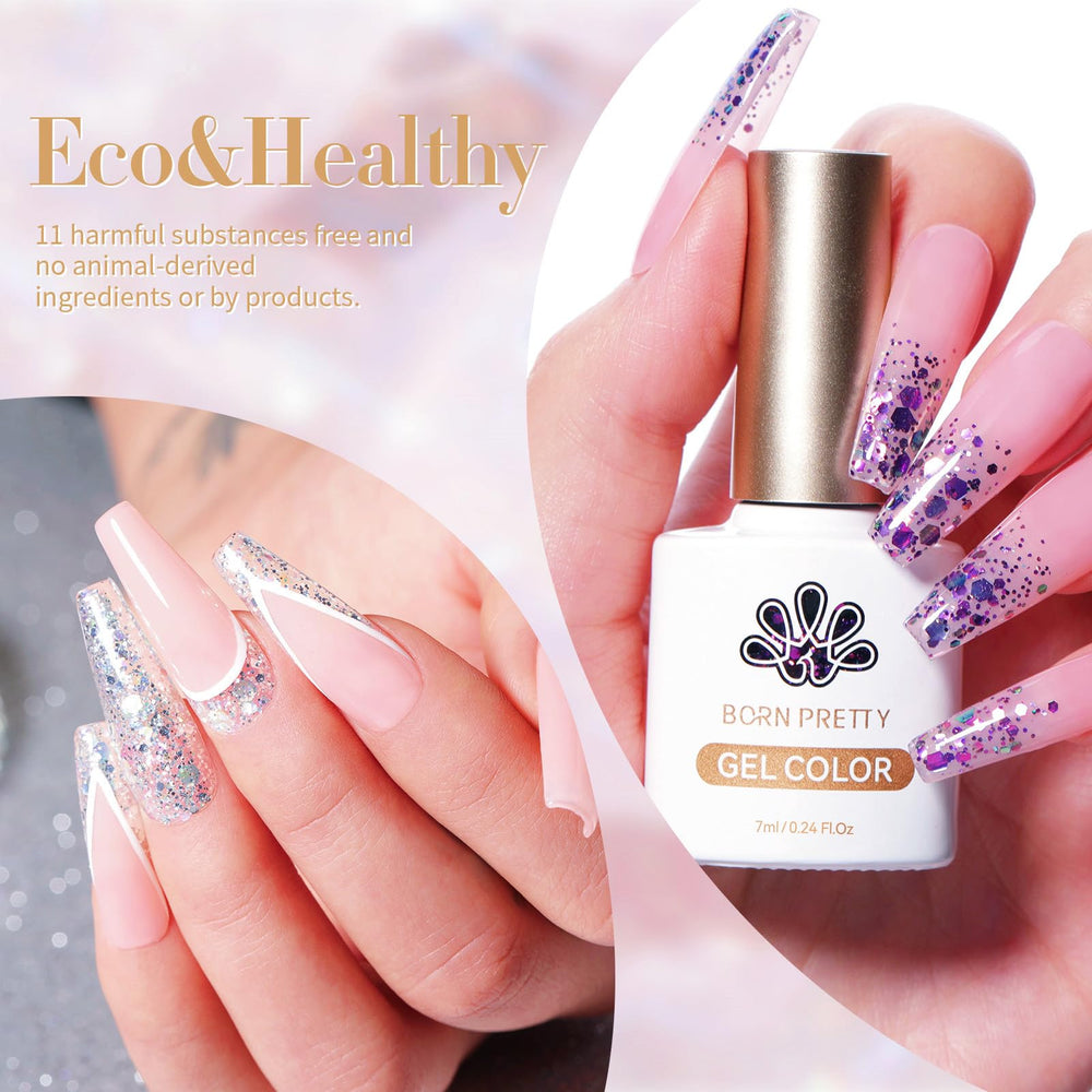 Ensemble Born Pretty de 6 vernis gel 7 ml pour manucures variées