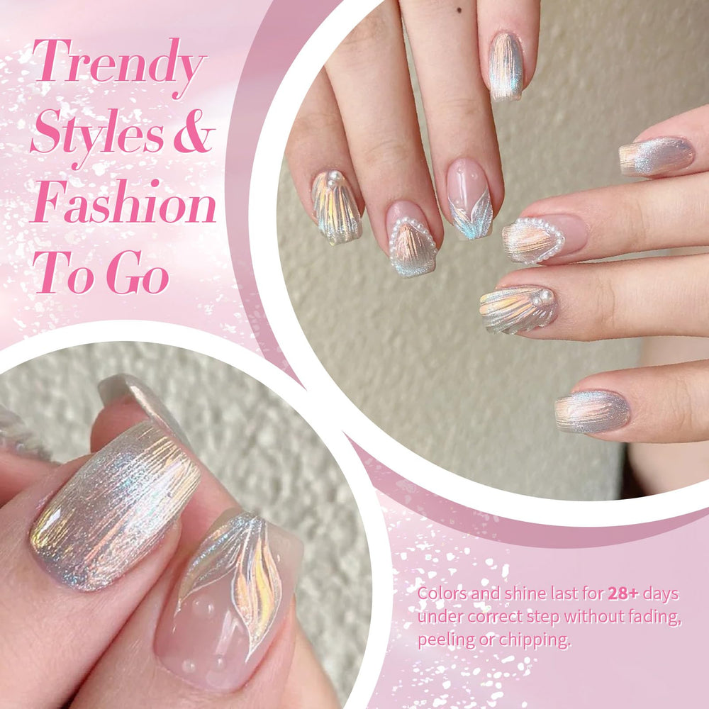 Gel sirene perle Born Pretty, éclat durable sur les ongles
