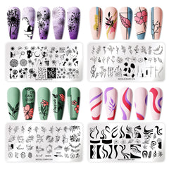 Born Pretty plaque stamping feuilles permet des motifs subtils sur vos ongles.