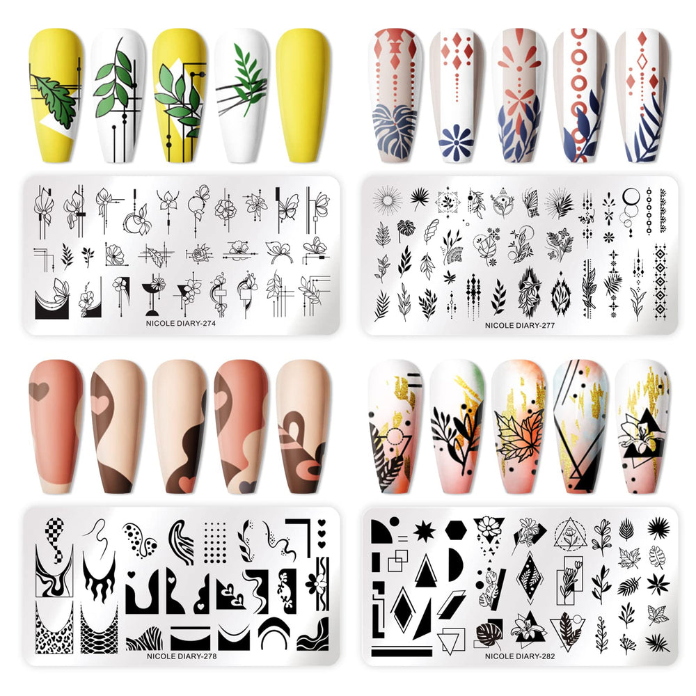 Born Pretty plaque stamping plante crée des motifs naturels pour votre apparence.