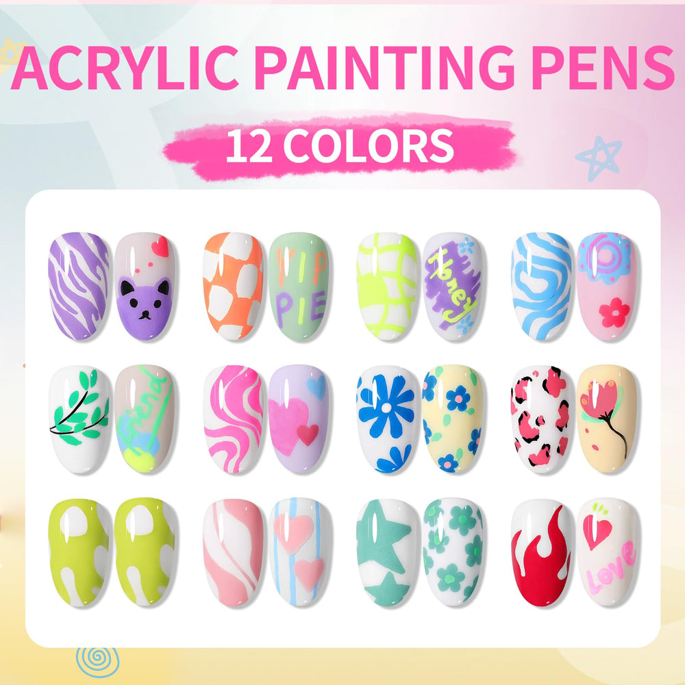 Pointe fine des stylos Born Pretty pour des détails précis sur les ongles.