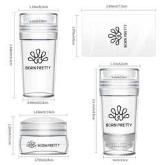 Tampons gel translucide Born Pretty, faciles à repositionner pour motifs complexes.