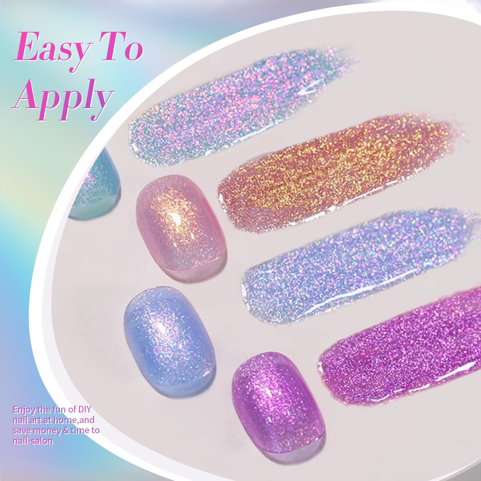 Gamme 6 coloris Born Pretty vernis gel Pearl 7 ml.