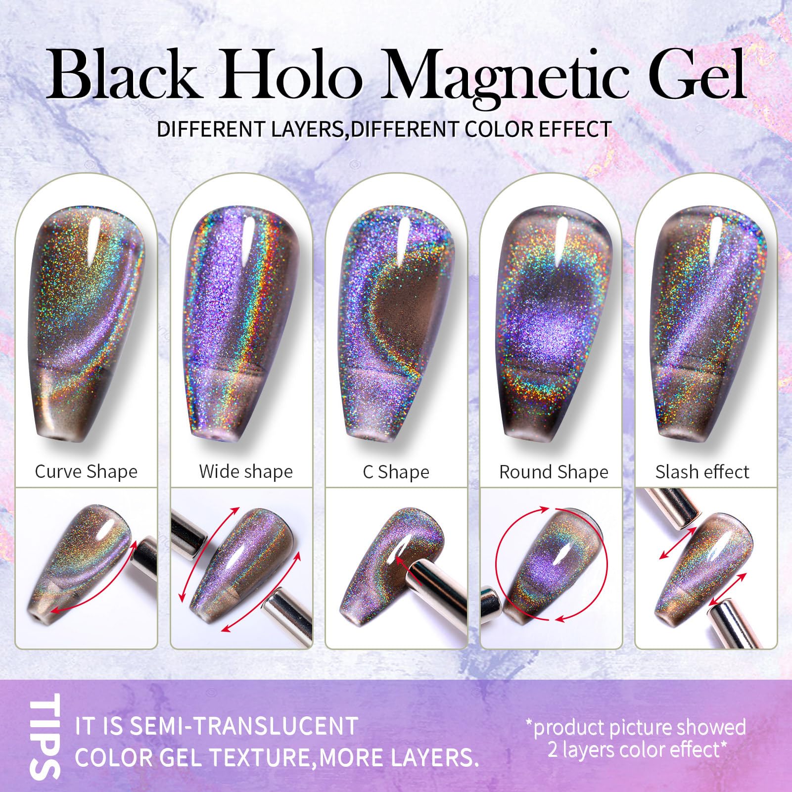 Born Pretty Vernis Gel base et couche de finition recommandées pour la tenue.