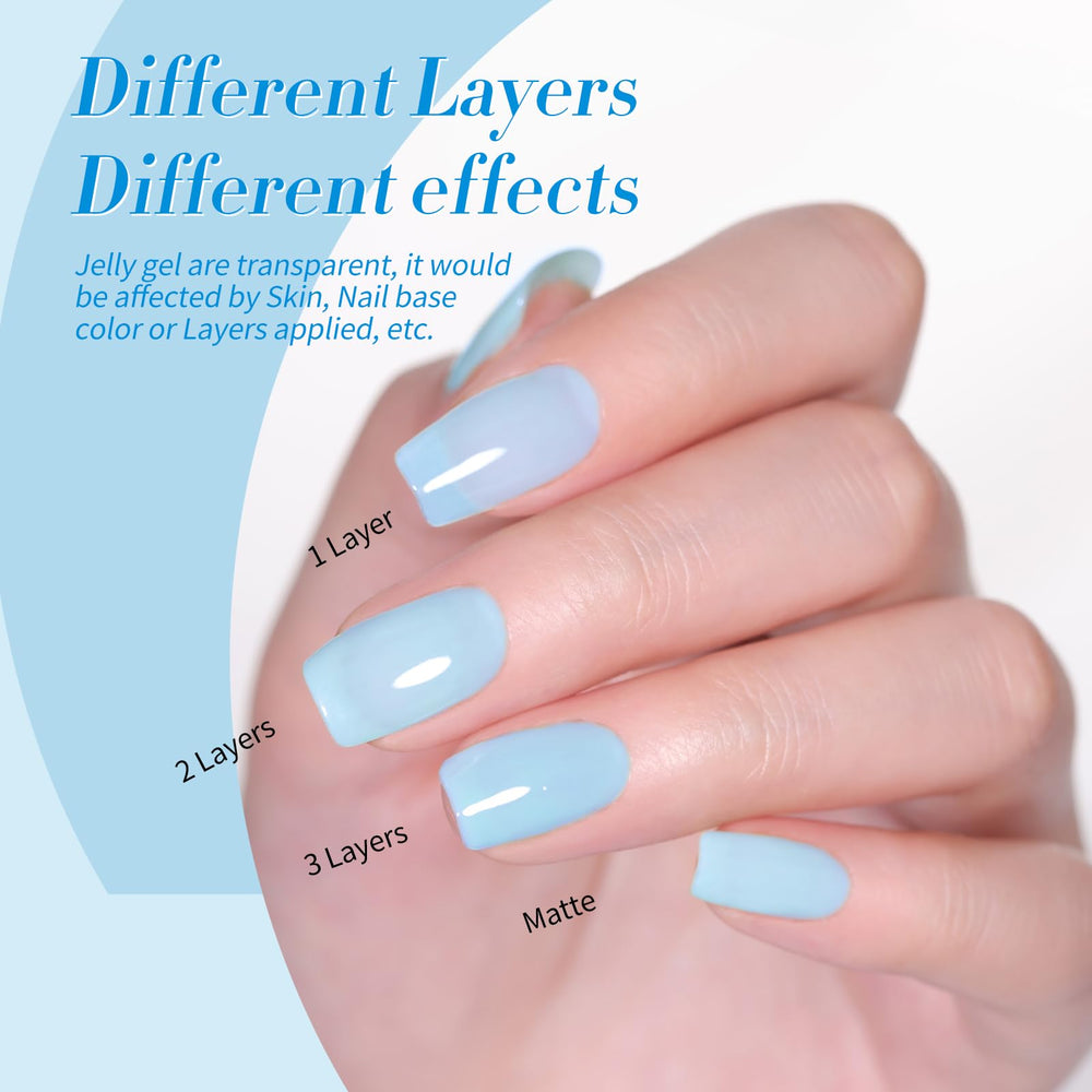 Vernis gel bleu effet miroir Born Pretty, brillance chic.