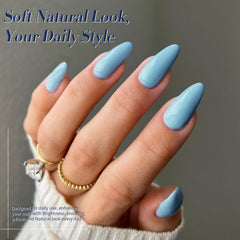 Vernis gel Born Pretty bleu menthe aube, look frais et contemporain.