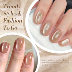Nuance brun chocolat élégant, Vernis Gel Born Pretty.
