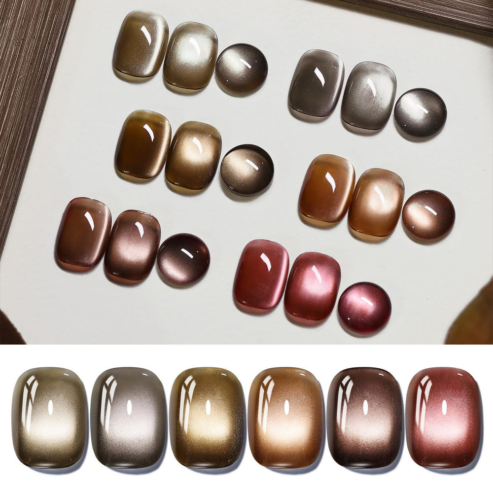 Vernis gel chat magnetique de Born Pretty avec effet oeil chat lumineux et brillant