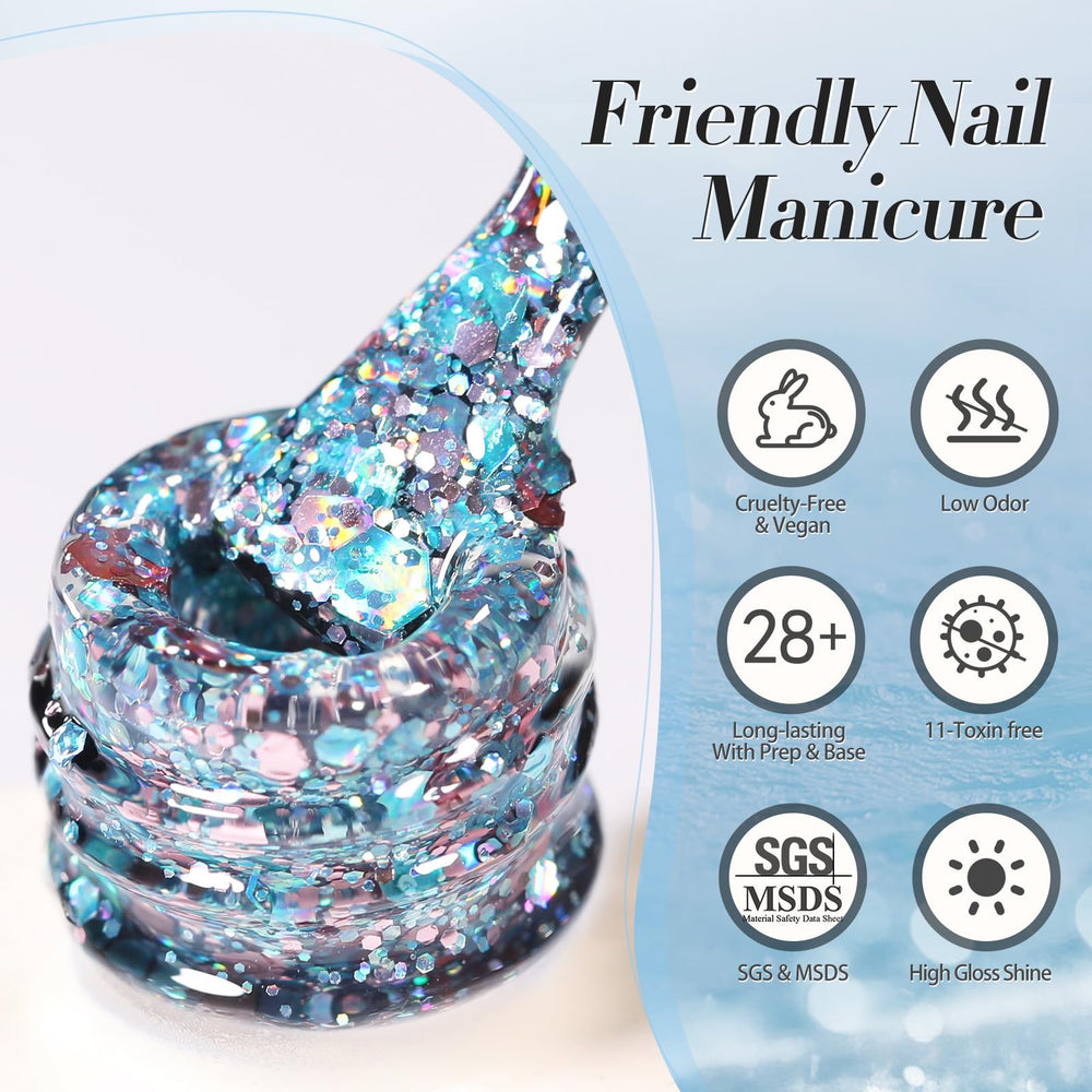 Coffret cadeau paillettes Born Pretty, offre parfaite pour des designs festifs.