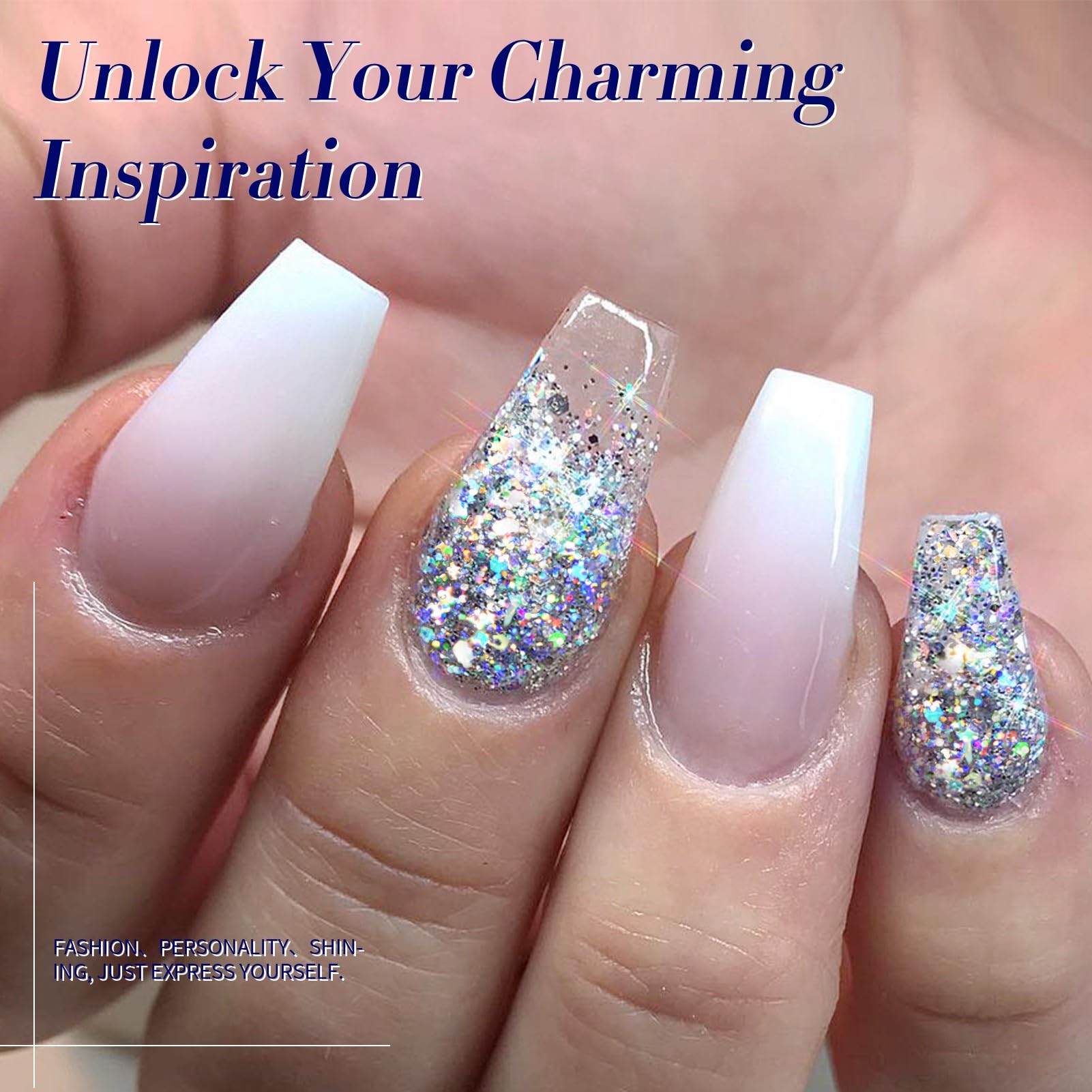 Born Pretty Glitter Gel Effet Disco — scintillement dynamique sous éclairage.