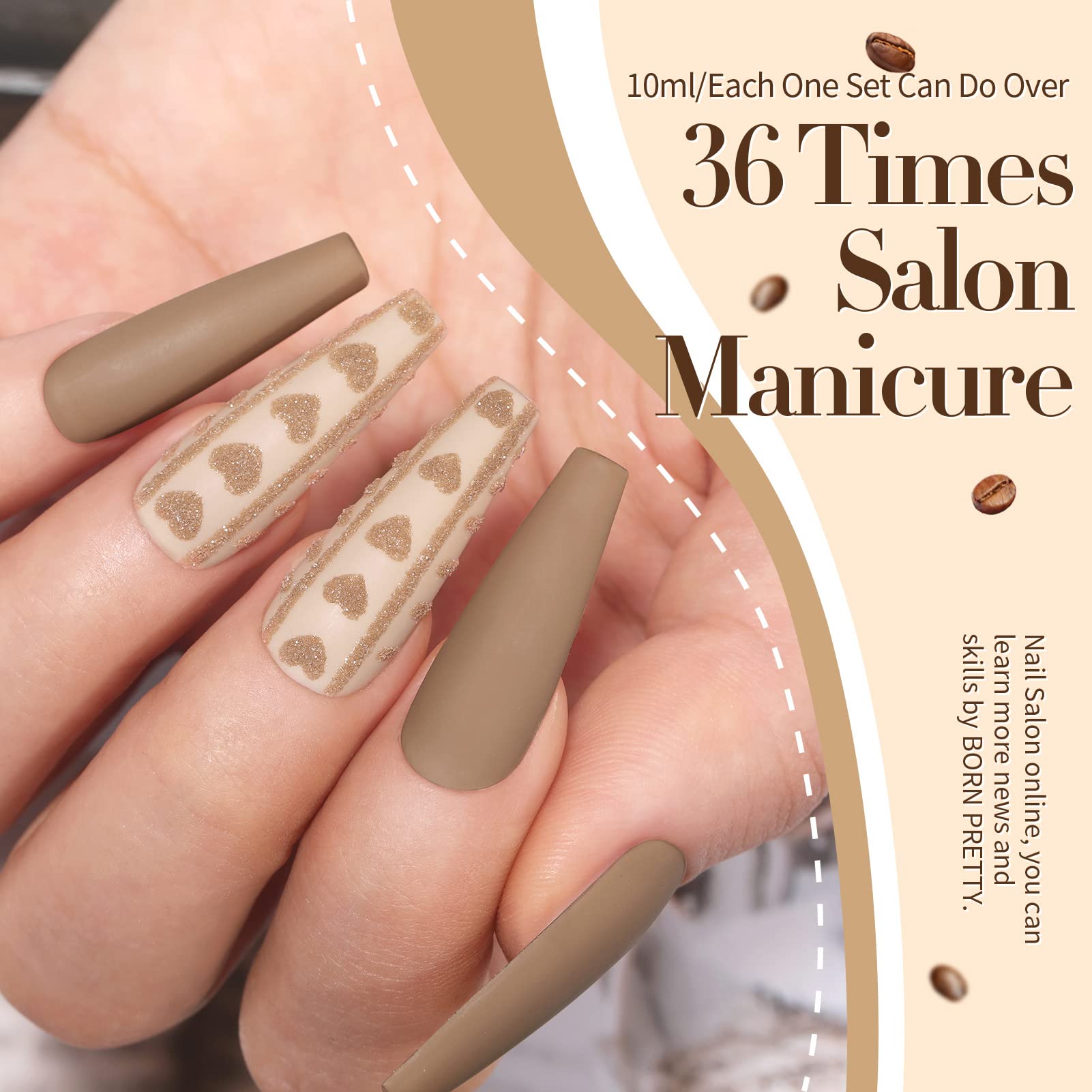 Kit Born Pretty emballage soigné avec 6 vernis
