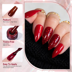 Born Pretty vernis gel jaune scintillant, ajoute une touche lumineuse et festive.